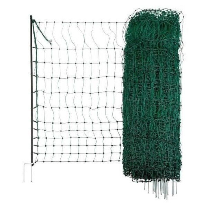 Plasa pentru pasari Kerbl, 25m, 106cm, verde, cu varf dublu