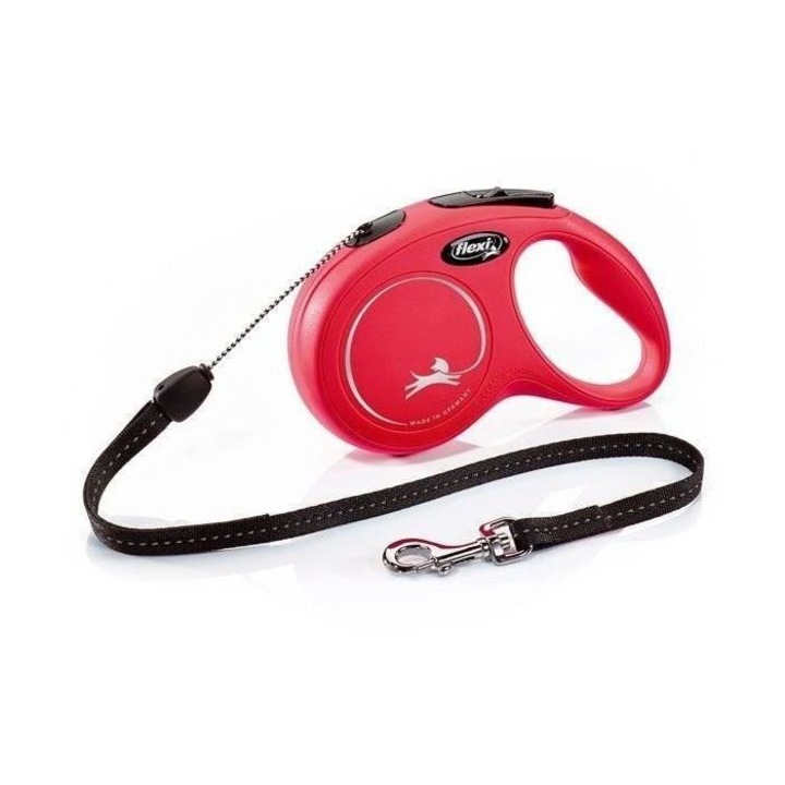 Lesa Flexi Classic Cord S, 8 metri, rosie