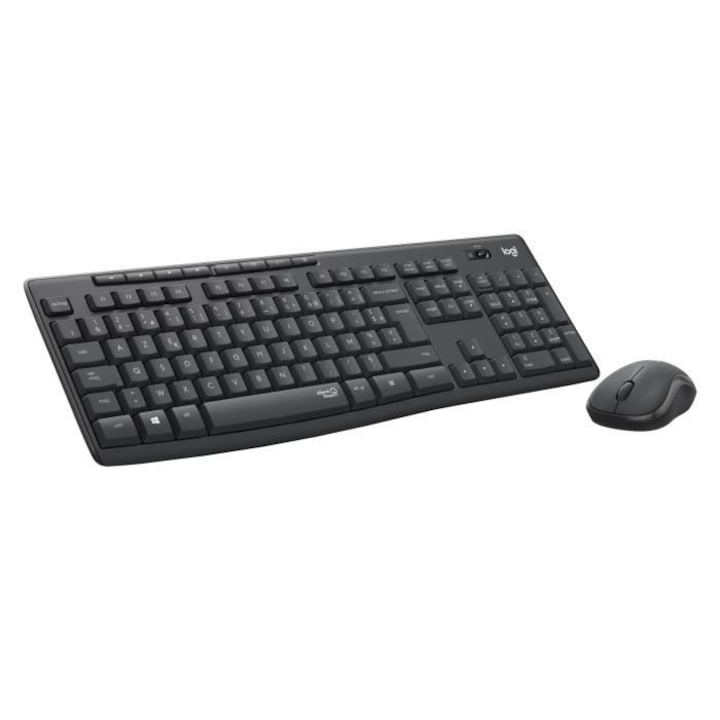 Комплект Logitech Combo клавиатура, безжична и безшумна мишка