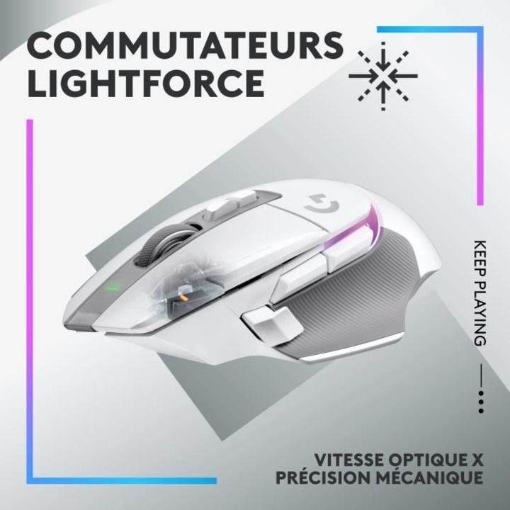 Mouse gaming, Logitech, G502 x Plus Lightspeed, senzor Gaming Hero 25K ...