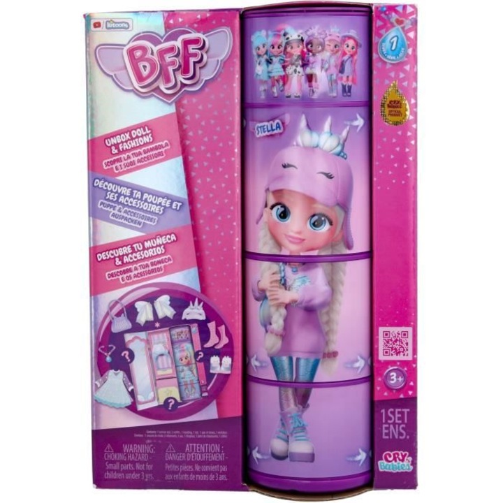 Papusa model Stella, IMC Toys, Cry Babies Best Friends Forever, 30cm