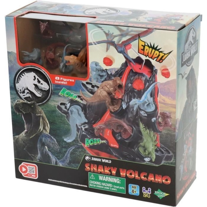 Настолна игра, Epoch, Jurassic World Shaky Volcano, изригващ вулкан, динозаври за спасяване