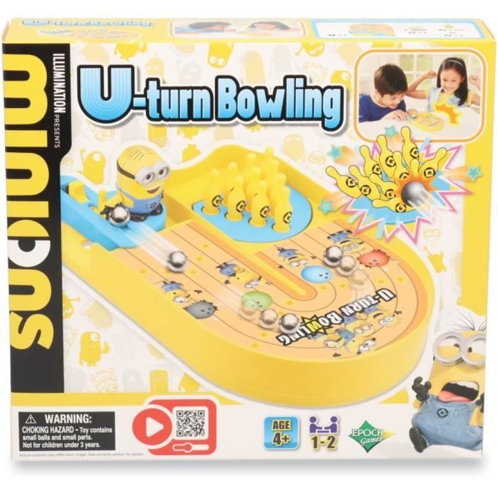Игра за боулинг, Epoch, Minions U-turn Bowling, интерактивна, 30x45см