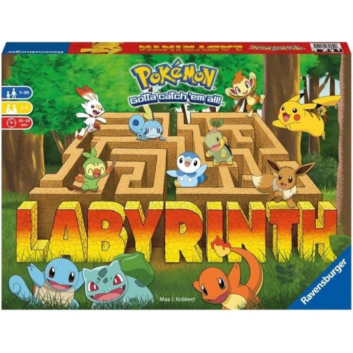 Настолна игра POKEMON Лабиринт, Ravensburger, лов на съкровища, 2-4 играчи, 7+ години