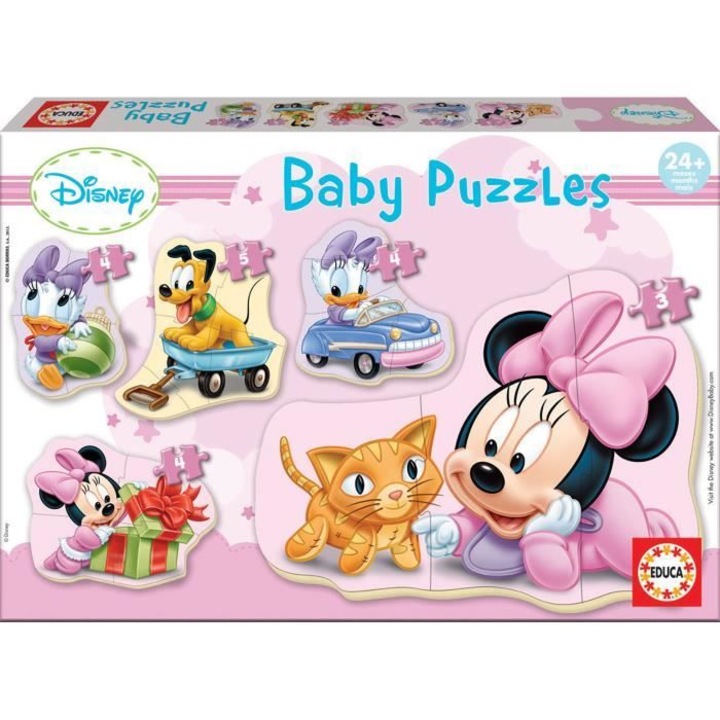 Puzzle Educa Baby Minnie, 100 piese, multicolor