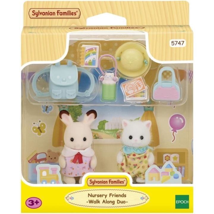 Set papusi Sylvanian Families - Iepure de ciocolata si pisica persana cu accesorii