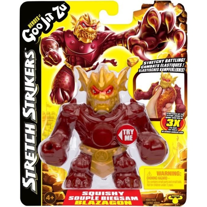 Фигурка HEROES of Goo Jit Zu Stretch Strikers, 11 см, с воинска броня, различни размери