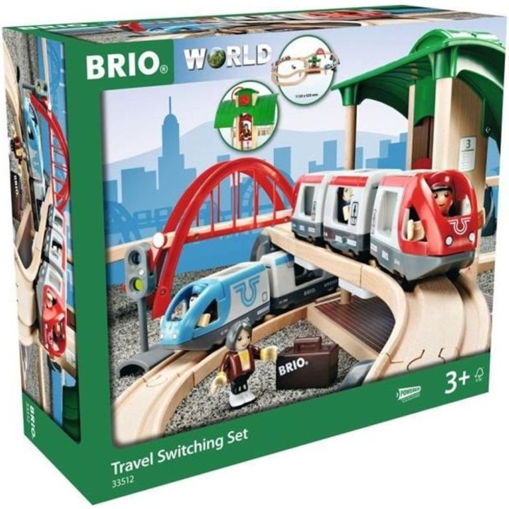 Комплект за конструиране BRIO World - 33512 - Пътническа платформа