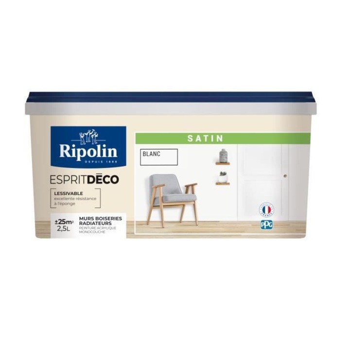 Ripolin falfesték, szatén fehér, 2.5L