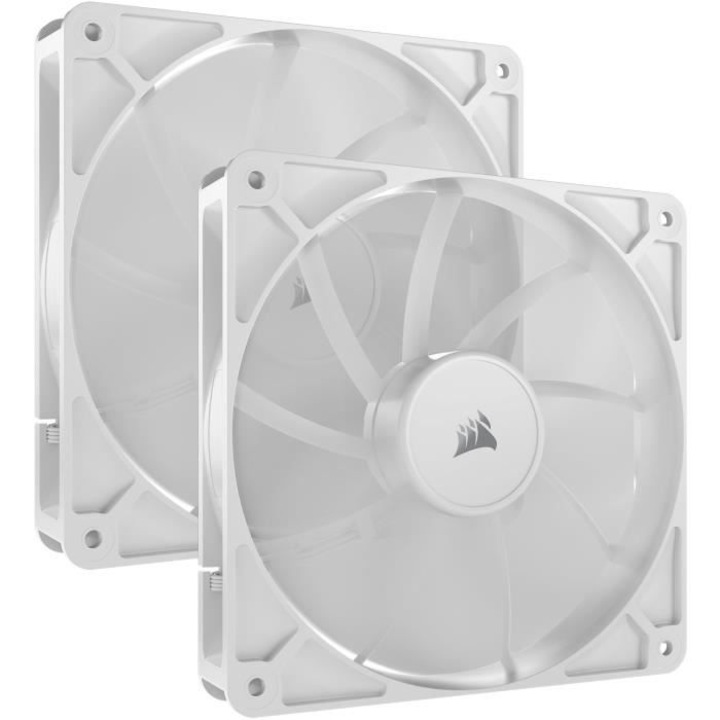 2 db PWM 140 mm-es ventilátor szett, CORSAIR, fehér