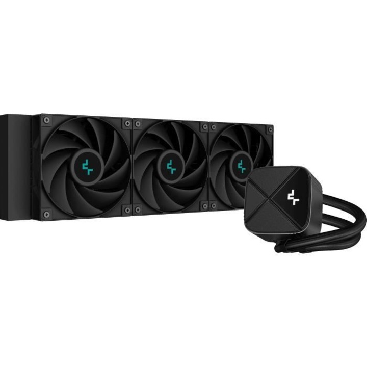 Racire AIO CPU DeepCool LS720S Zero Dark, 3x120mm, negru