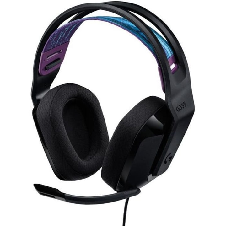 Logitech G335 vezetékes PC-s headset, könnyű, fekete, Discord tanúsítvánnyal