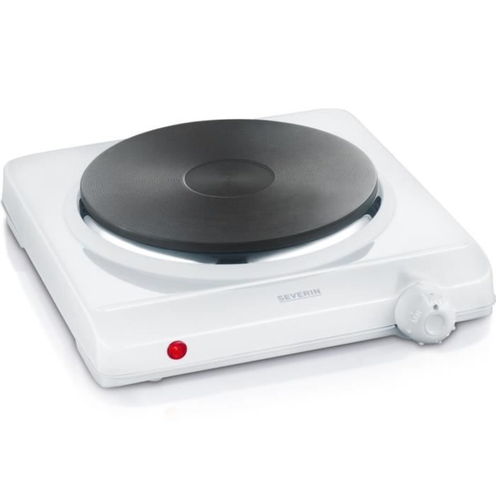 Severin KP1091 elektromos főzőlap, 1500W, állítható termosztát, 18cm, fehér