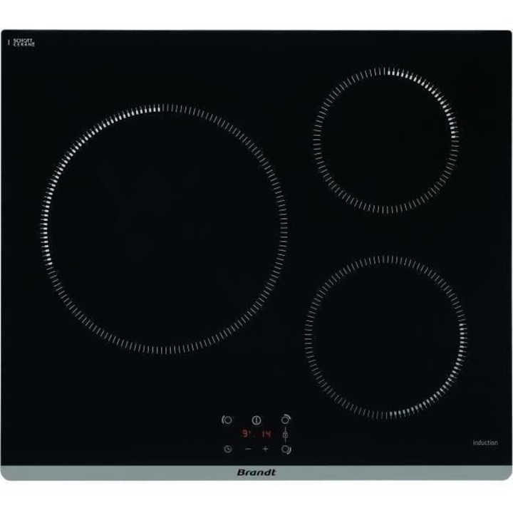 Plita cu inductie Sauter, model SI934B, 3 arzatoare, 8300W, 60cm, neagra