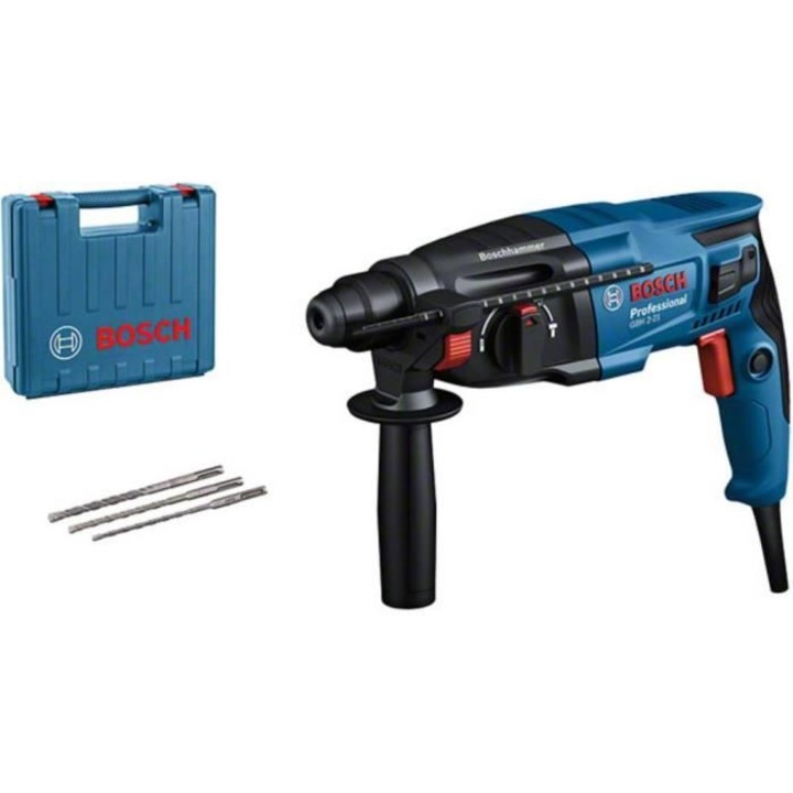 Set Bosch Professional GBH 2-21 cu 3 burghie SDS-Plus