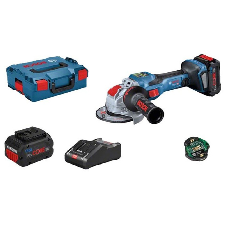 Ъглошлайф Bosch Professional GWX 18V-15 SC, комплект 2 батерии 8.0AH, 18V