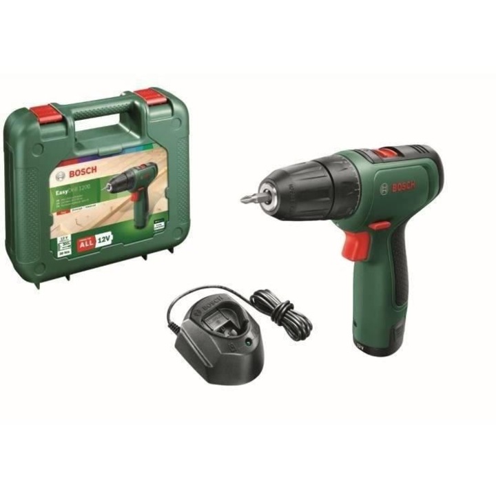 Bosch Easydrill 1200 fúró-csavarozó, 2 db 18V-5.5Ah akkumulátor, töltő