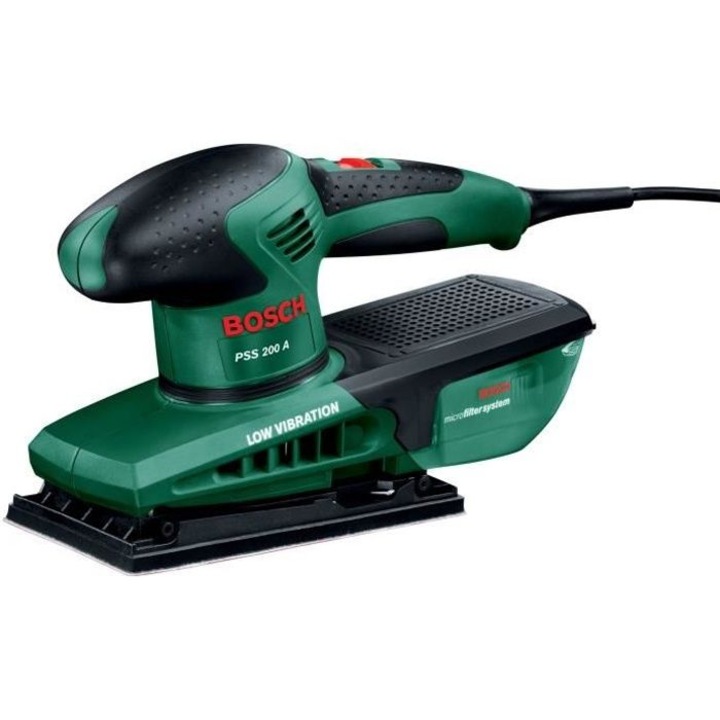 Bosch PSS 200 A csiszoló, mikroszűrő, 200 W, 220x110 mm