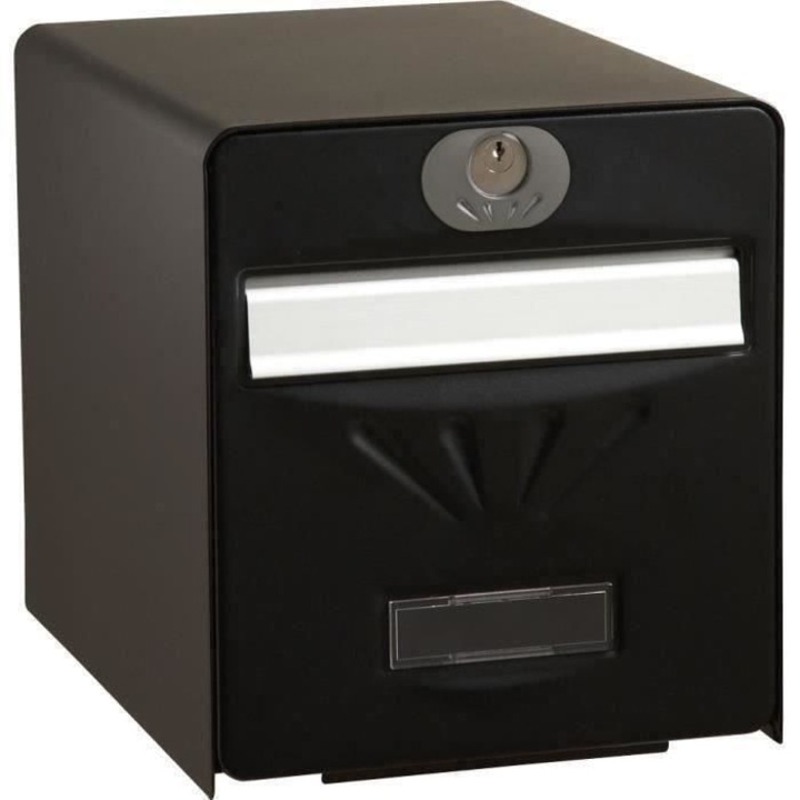 BURG-WACHTER postaláda, horganyzott, üvegajtós, fekete