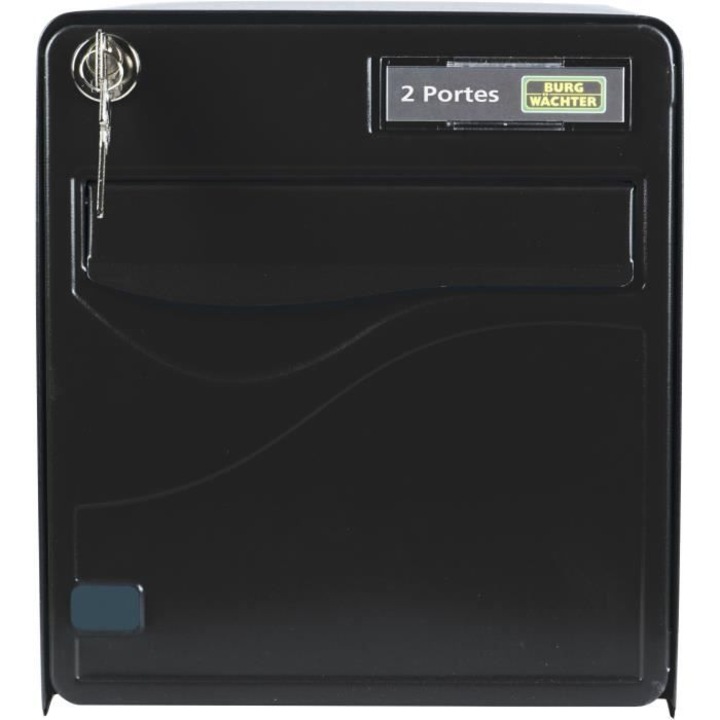 BURG-WACHTER Baltic postaláda, 2 ajtós, horganyzott acél, oldalra nyíló, fekete