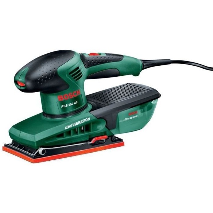 Bosch PSS 250 AE csiszoló, mikroszűrő, 250W