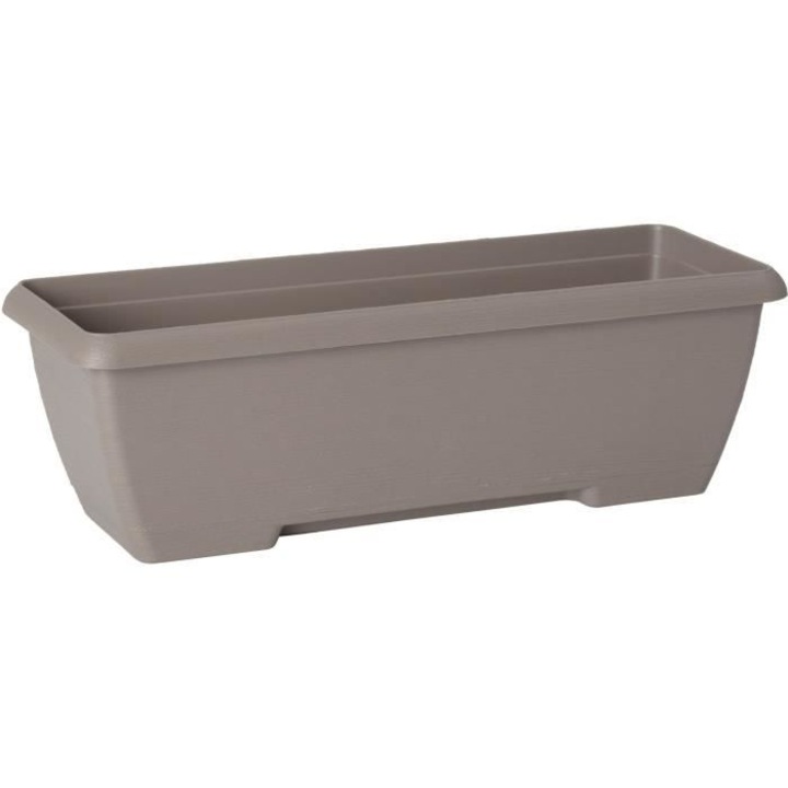 Ghiveci GARDEN ID Teramo, taupe, 60 cm, rezervor de apa integrat, reciclabil