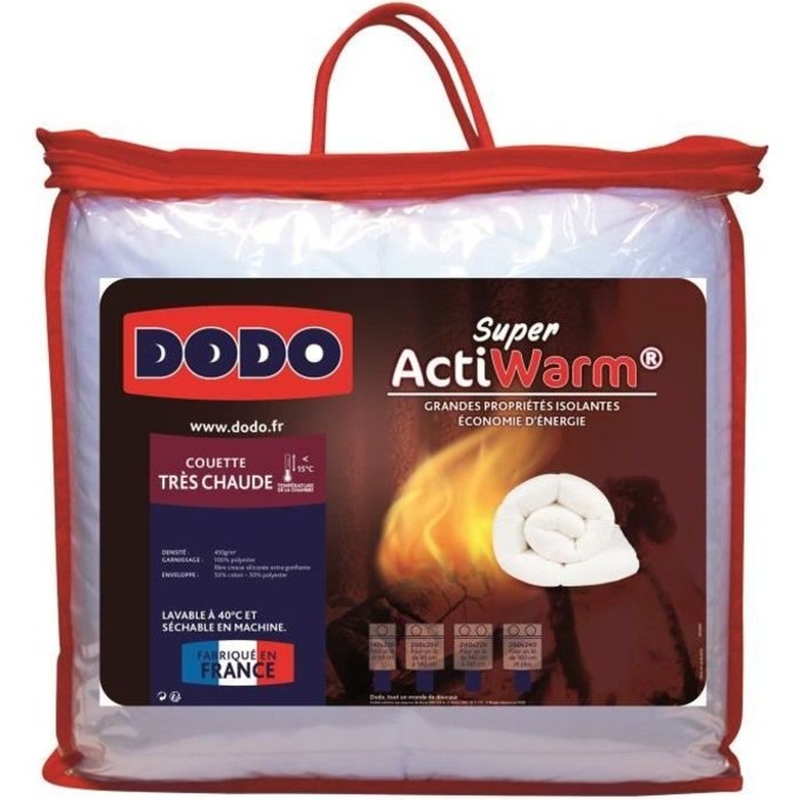 Dodo takaró, Super Actiwarm modell, 450g/m², fehér, 240x260cm