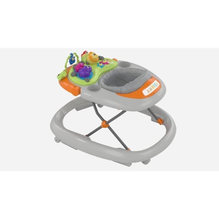 Chicco Walky Talky bébikomp, szürke, hangokkal és fényekkel, 4 kerék, 6 fék