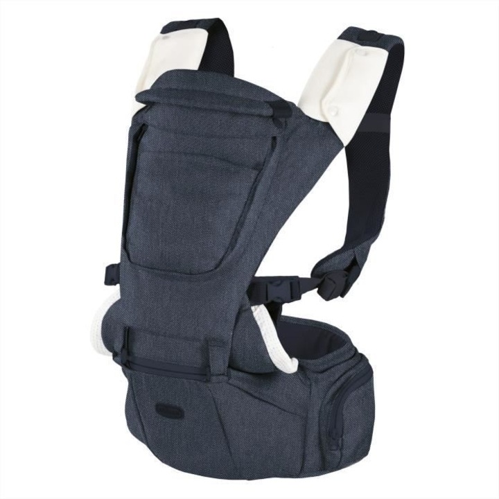 Кенгуру Chicco Hip Seat Denim, 0-36 месеца, синьо, 3x3x20см