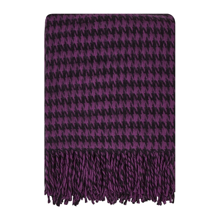 Pled din lana Merino, Cozy Blankets, 170x200cm, confort termic, respirabil, mov