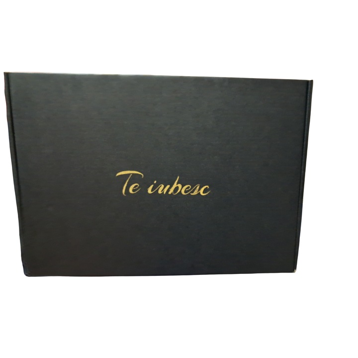 Set 3 cutii pentru cadou, cu mesaj Te iubesc