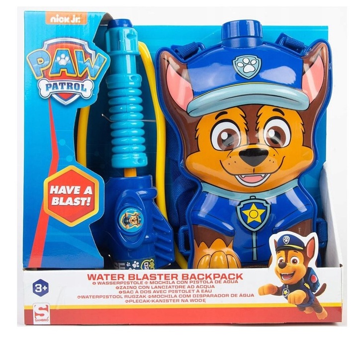 Rucsac cu pistol cu apa, Nick Jr., Paw Patrol, pentru copii, activitati in aer liber