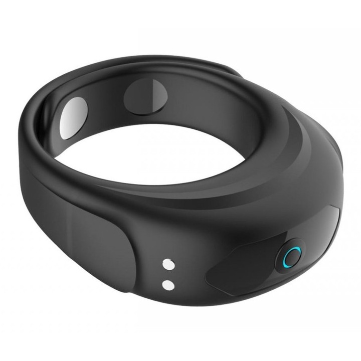 Állítható vibráló péniszgyűrű, B széria, szilikon, 5 rezgési mód, fekete színű