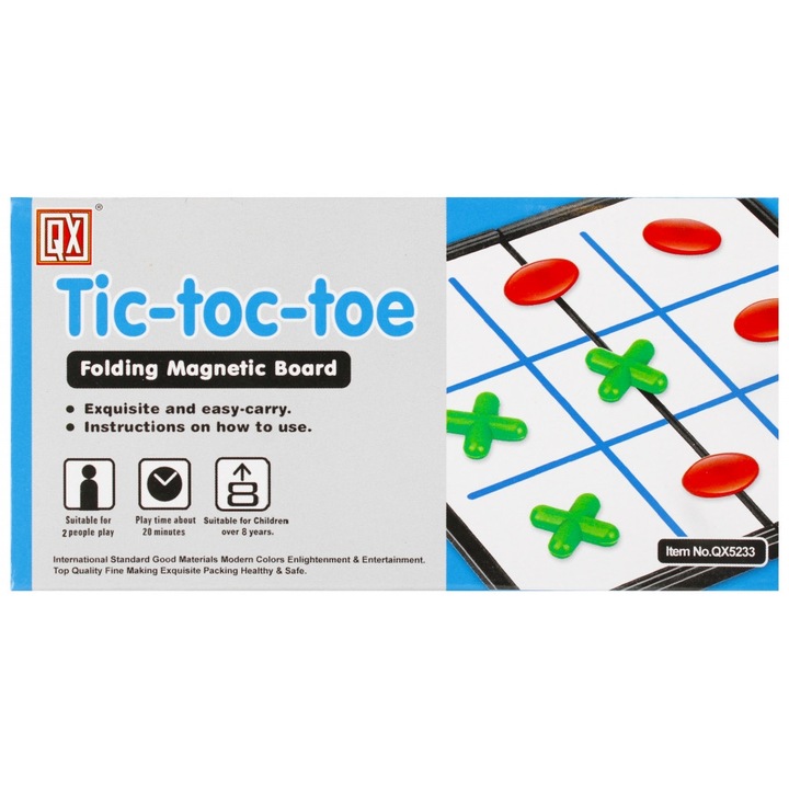 Joc educativ X si O, 2 persoane, 8+