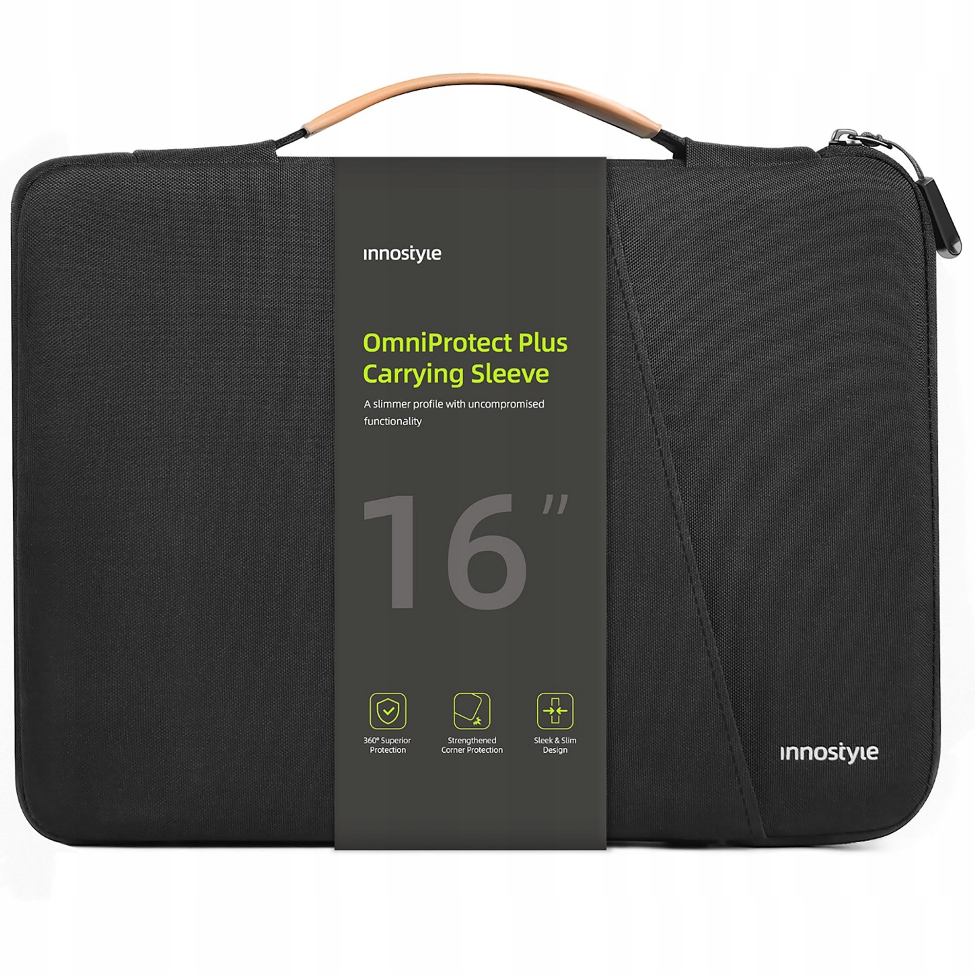 Geanta laptop, Innostyle, impermeabila, neagra, 39x28x4cm, pentru laptopuri de pana la 16"