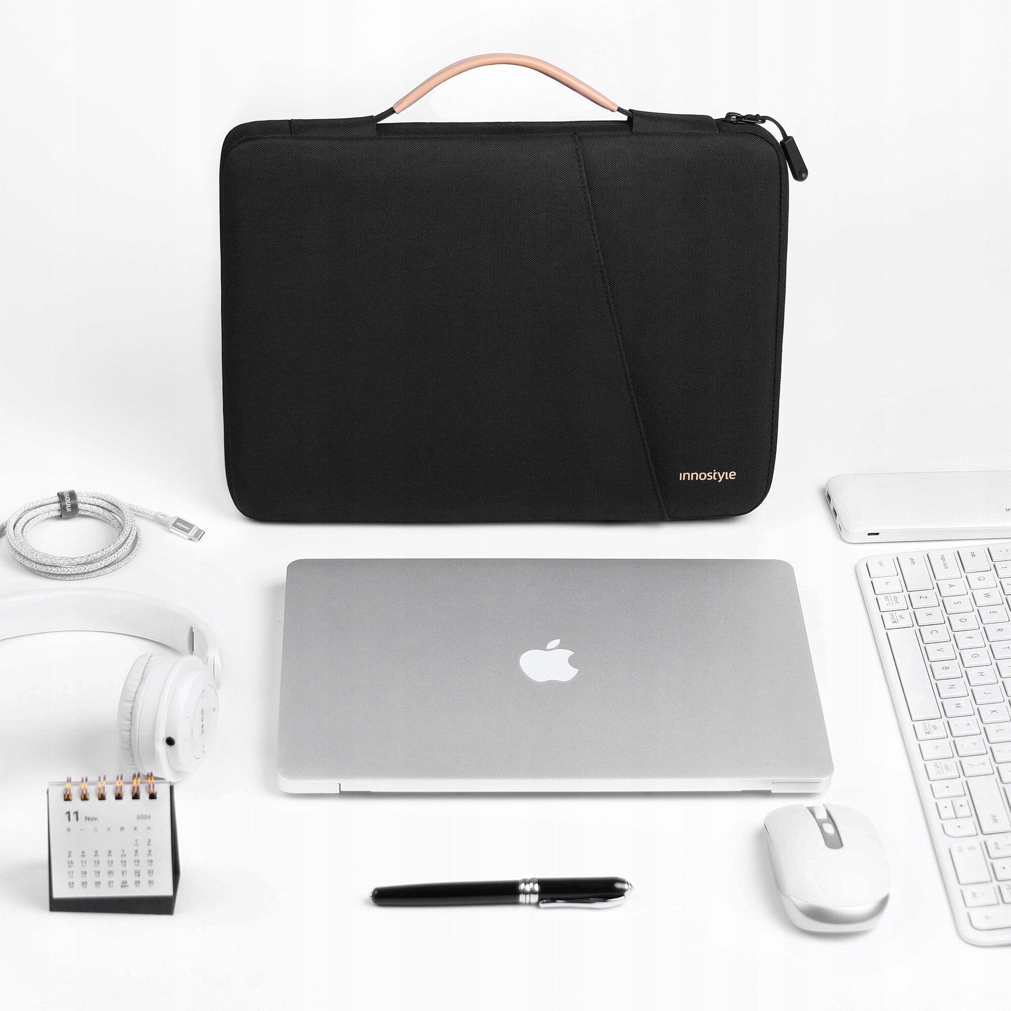 Geanta laptop, Innostyle, impermeabila, neagra, 39x28x4cm, pentru laptopuri de pana la 16"