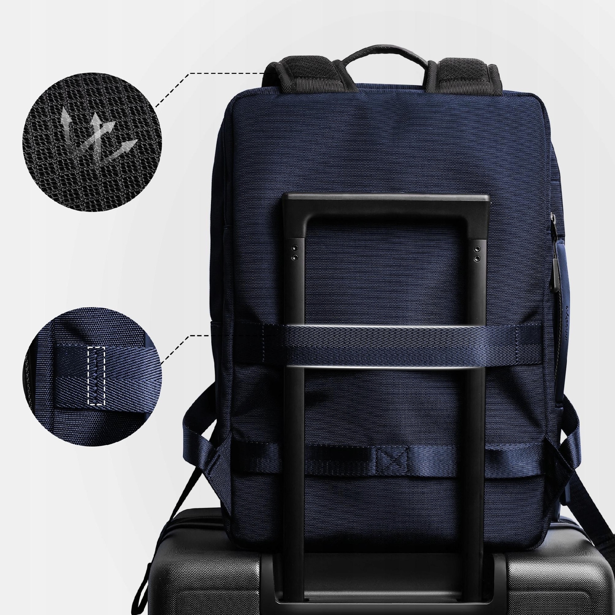 Rucsac laptop 15,6", Innostyle DailyCommute, waterproof, 21L, albastru, 44x31x15cm
