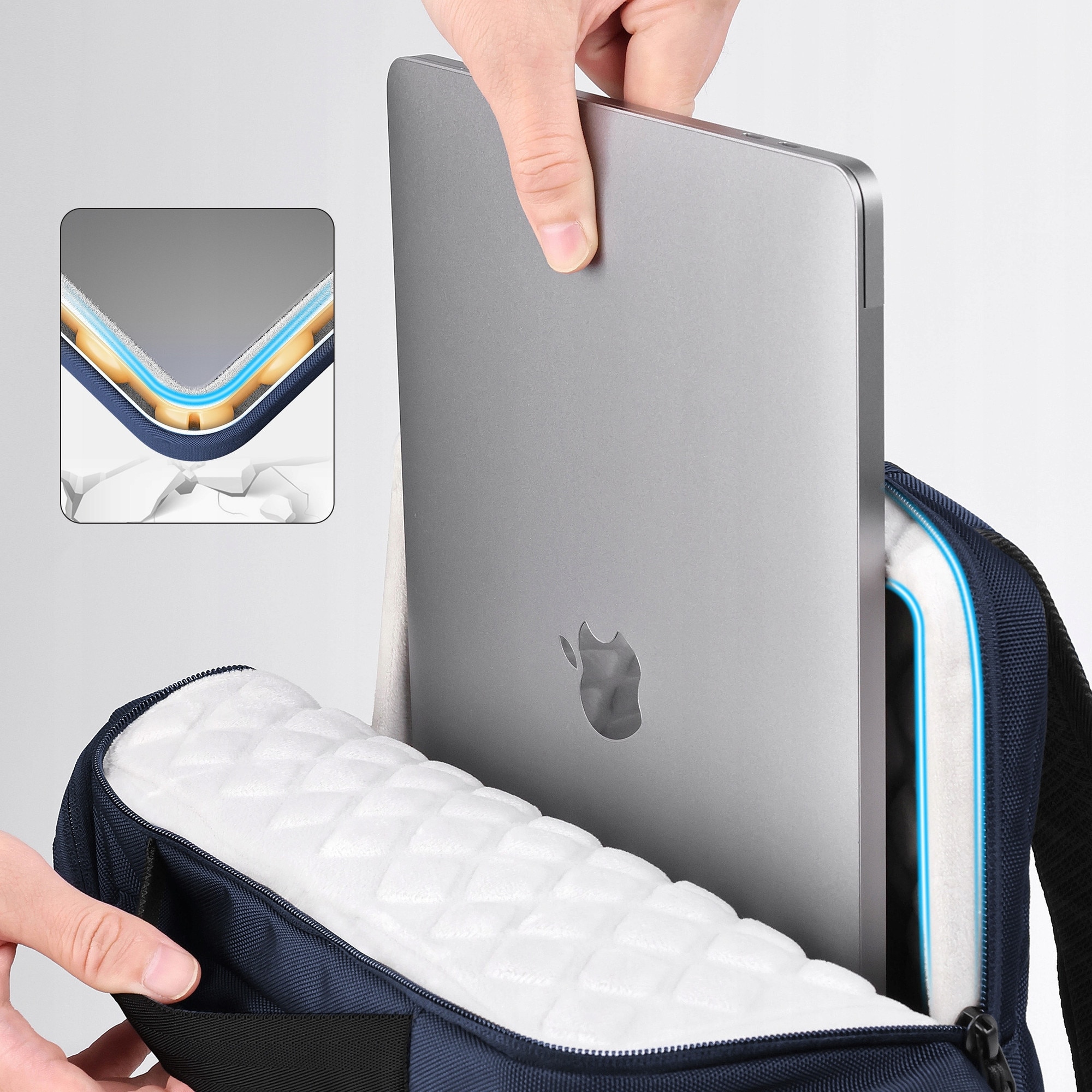 Rucsac laptop 15,6", Innostyle DailyCommute, waterproof, 21L, albastru, 44x31x15cm