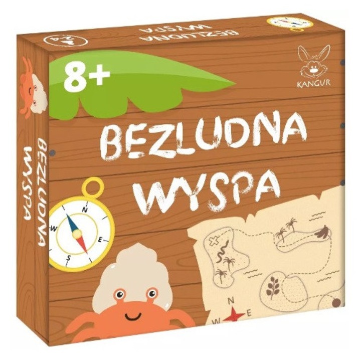 Joc de societate, Bezludna wyspa, 4 pionki, 54 carti, 14 jetonuri