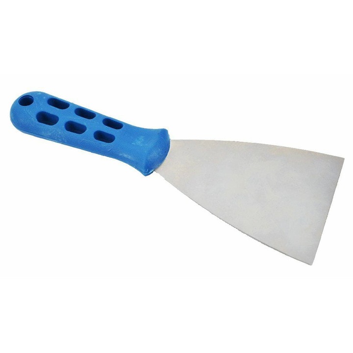 Rozsdamentes acél spatula, AwTools, 120 mm, műanyag nyél, 0,080 kg