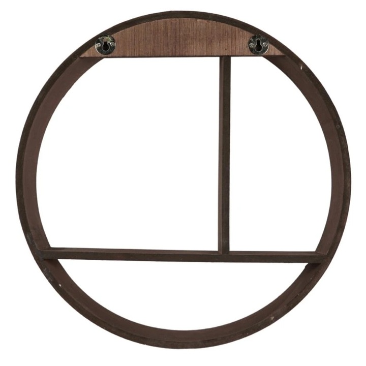 Raft Decorativ Rotund Home Accents, Ø37 x 7, 5 cm, Lemn, Montaj pe Perete
