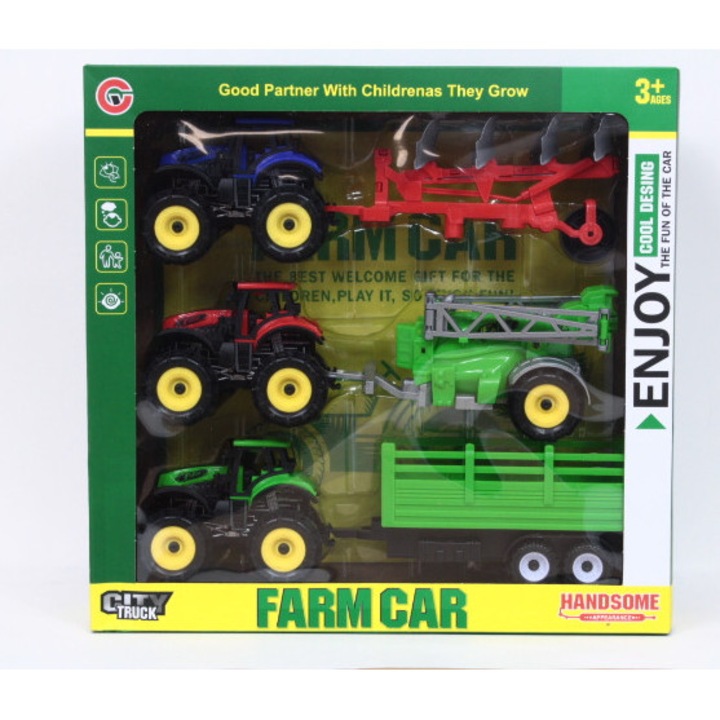 Трактор 3 броя/различни в кутия 9871-20 11984