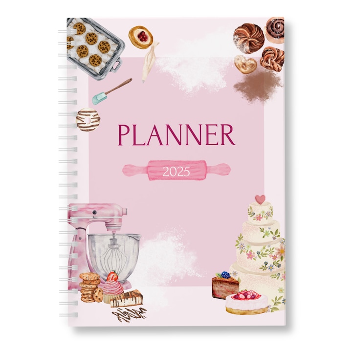 Agenda Cofetarului 2025 – Planner Colorat cu Design Tematic si Organizare Completa