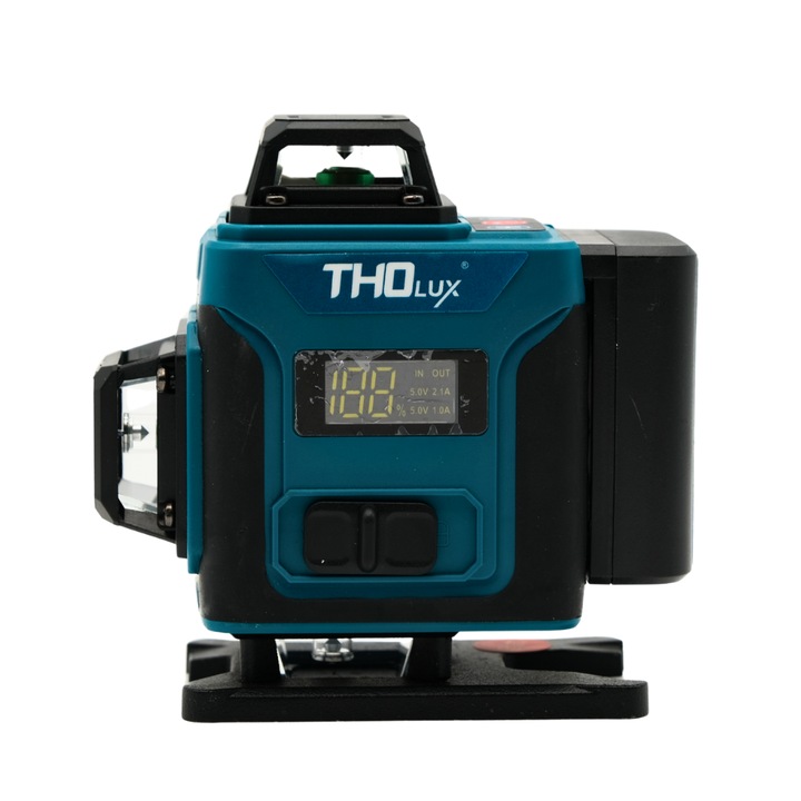 Nivela Laser, TroLux, cu 16 Linii, cu 2 Baterii Reincarcabile, cu Ecran LCD, Albastru/Negru