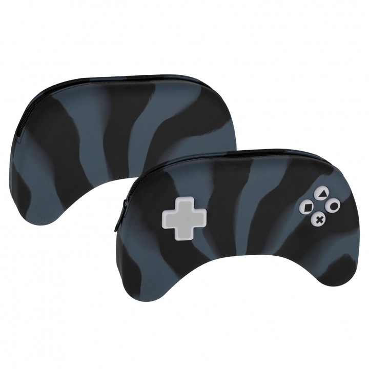 STARPAK szilikon tolltartó, fekete, 5x22x13cm, 24 darabos készlet