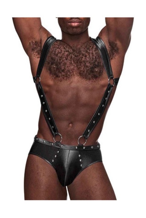 szexi, Male Power, pantos, fem reszletekkel, Fekete, M