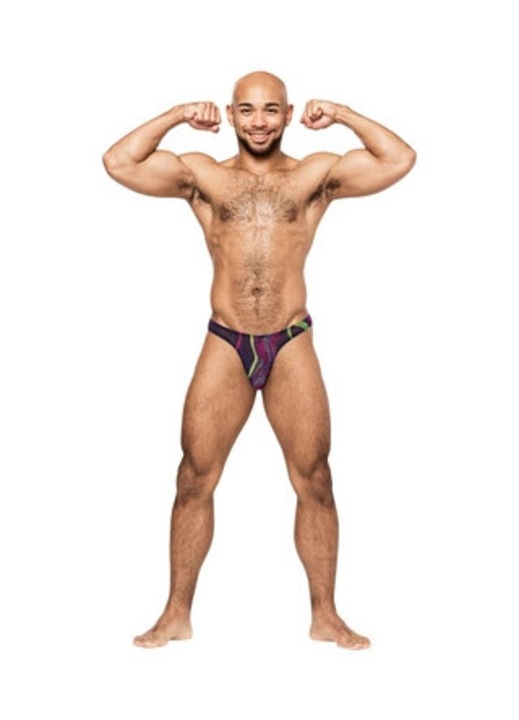 Férfi Snur Male Power Galactic LXL, szűk szabású, fekete