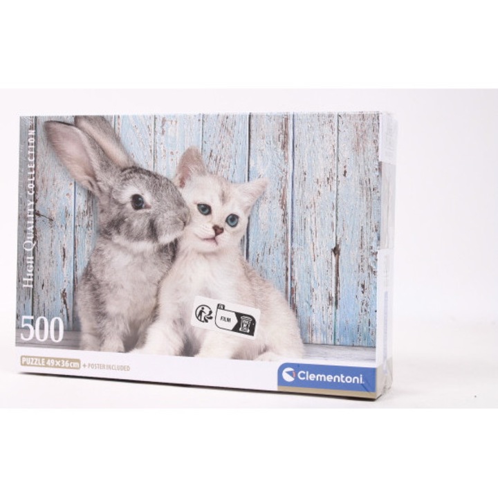 Puzzle 500 Compact, Cat & Bunny, 49x36cm, set