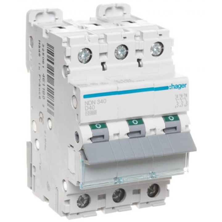 Siguranta electrica, Hager Polo, intrerupator de supratensiune 3P, 40A, 400V, 95x75x55mm