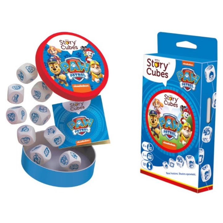 Story Cubes társasjáték: Psi Patrol, 9 dobókocka, 1+ játékos, 4+ év, fém